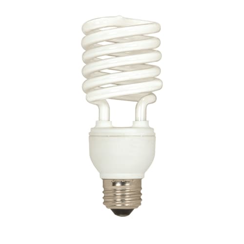 Ultramini Bombilla en Espiral Fluorescente Satco®, 26 W/100 W, Base Media, Blanco Suave